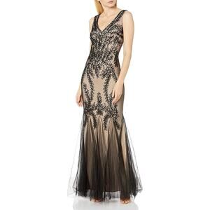 Betsy & Adam Soutache Mermaid Evening Dress Size 10 NWT $299 A19462